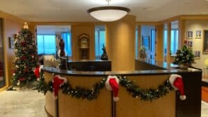 Christmas Decorators for Office Lobbies — commercial holiday decorating example by We Install Christmas Lights